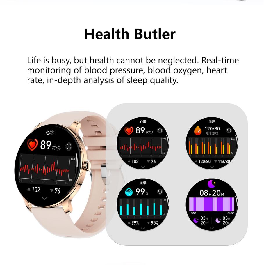Ultra Slim Smart Watch For Men Women, 1.43 AMOLED Screen Fitness Watches ,  LP67 Outdoor Watch For Android Ios
