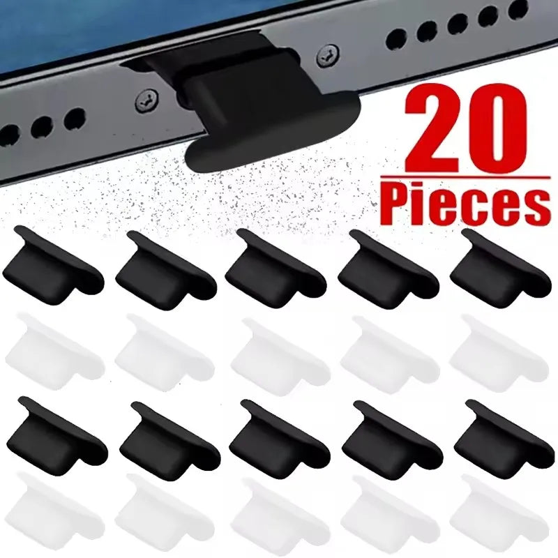 20/10/5Pcs Silicone Dust Plug for iPhone 12 13 14 Pro MAX 8 XS IOS Lightning Charging Port Cover Cap Soft Rubber Dustproof Plugs