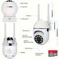 360  Wireless Camera Outdoor WiFi Night Vision Cam HD 1080P Home Security System