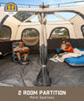 FanttikOutdoor 8-Person Instant Cabin Tent – 60 Second Setup, Waterproof Rainfly & Windproof, Large Family Camping Tent with Carry Bag