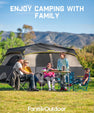 FanttikOutdoor 8-Person Instant Cabin Tent – 60 Second Setup, Waterproof Rainfly & Windproof, Large Family Camping Tent with Carry Bag